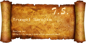 Trungel Sarolta névjegykártya